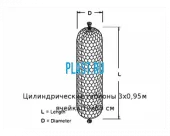 Цилиндрические габионы 3х0,95м ячейка 10х80 см