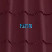 Лист 0,5 мм 2200*1180 Металлочерепица T05 (Zn140) PE-полиэстер RAL 3005 - красное вино