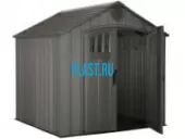 Высокопрочный сарай  WoodLook 8*7,5  (внутри по полу 4,9 кв.м.)