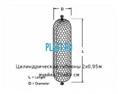 Цилиндрические габионы 2х0,95м ячейка 10х80 см