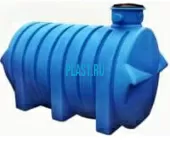 Пластиковая емкость 3200 л цилиндрическая горизонтальная на опорах (код J3500ФК2)