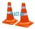 Конус дорожный сигнальный морозостойкий с световозвращающей пленкой (код КС2)