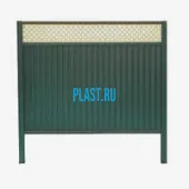 Ворота распашные Премиум Плюс 2*3,6 м RAL 6005 - зеленый мох (декоративное полотно RAL 1014)