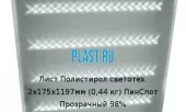 Лист Полистирол светотех. 2х175х1190мм (0,44 кг) ПинСпот Прозрачный 98%