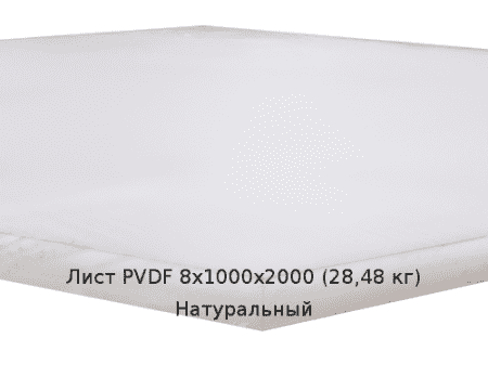 Лист PVDF 8х1000х2000 (28,48 кг) Натуральный