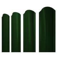 Штакетник Круглый (128 мм) с фигурным краем L=2000 мм Grand Line PE/PE-двусторонний полиэстер RAL 6005 - зеленый мох