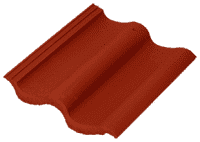 Боковая цементно-песчаная черепица (универс.) Baltic Tile Sea Wave красный