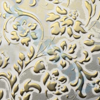 Декоративная панель SIBU Leather Line Floral White Gold (с клеевым слоем)
