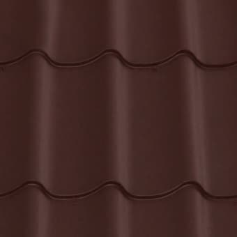 Лист 0,35 мм 450*1180 (склад) Металлочерепица T035 (Zn 60) PE-полиэстер RAL 8017 - коричневый шоколад