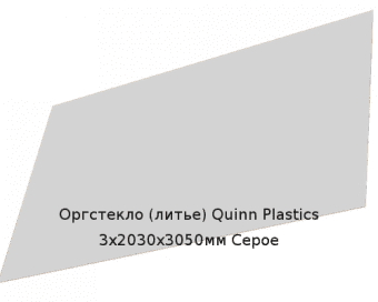Литьевое оргстекло (акрил) Quinn Plastics 3х2030х3050мм (22,1 кг) Серое Артикул: 10400143
