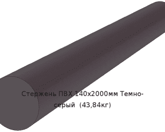 Стержень ПВХ 140х2000мм Темно-серый  (43,84кг)
