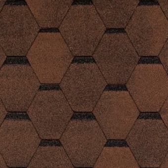 Плитка СМАЛЬТО коричневый TEGOLA (TOP SHINGLE), уп. 3 кв. м