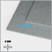 Лист АБС PLASTSTONE 6х1000х2000мм (12,72 кг) Серый Кожа крупная (Z6)