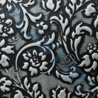 Декоративная панель SIBU Leather Line Floral Black Silver (с клеевым слоем)