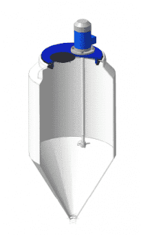 Емкость ФМ 120 в обрешетке c пропеллерной мешалкой