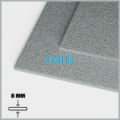 Лист АБС 8х1000х3000мм (25,44 кг) Серый Кожа крупная (Z6)