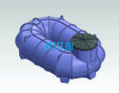 Резервуар О - образный "Подземный" объемом 2000л с крышкой 590мм (код U2000_К590®)