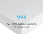 Лист ECTFE Simona 4х1500х3000 (30,24 кг) Натуральный