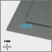 Лист АБС 6х1000х2000мм (12,72 кг) Черный Песок мелкий (Z1)