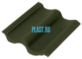 Боковая цементно-песчаная черепица (универс.) Baltic Tile Sea Wave зеленый
