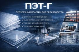 ПЭТ-Г - прозрачный пластик, который удобно использовать в работе