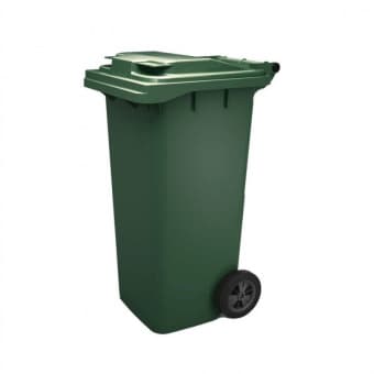 Мусорный контейнер пластиковый 240 л., зеленый